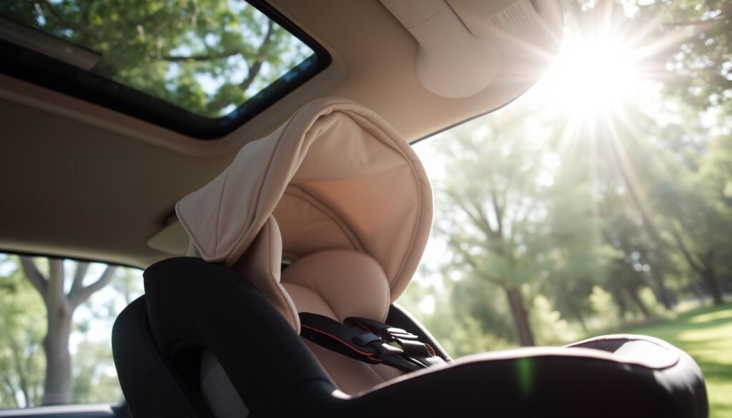 Nuna car seat sun protection