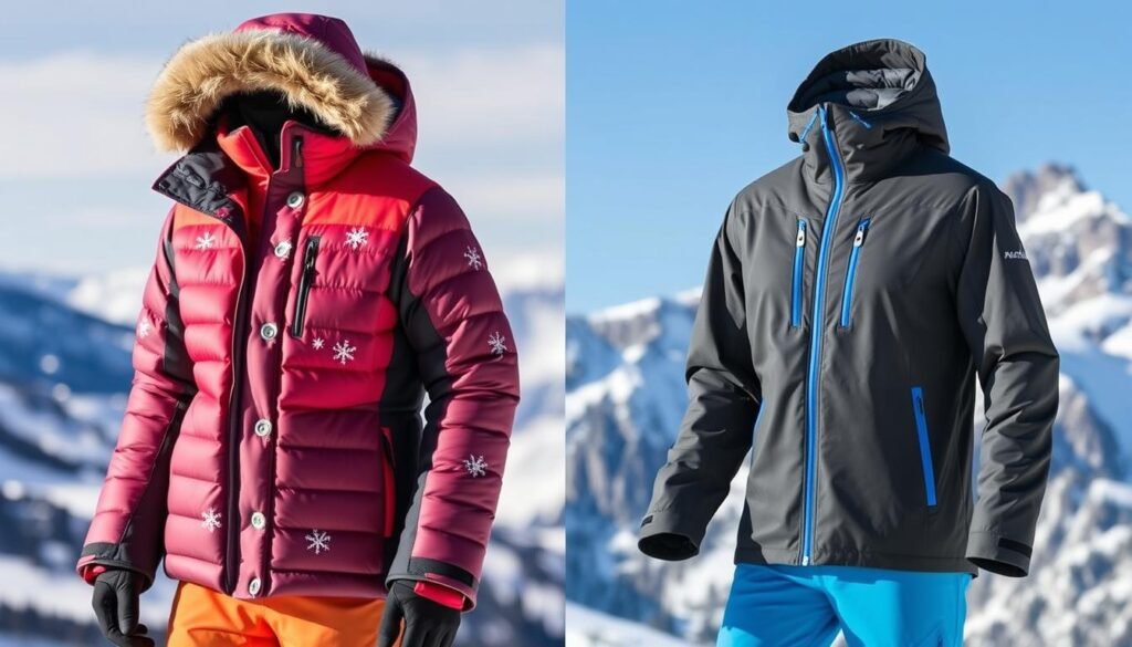 insulated vs shell ski jackets