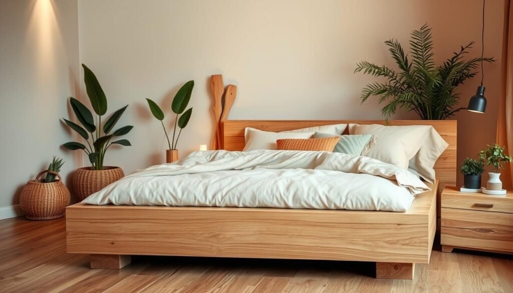 wood platform bed