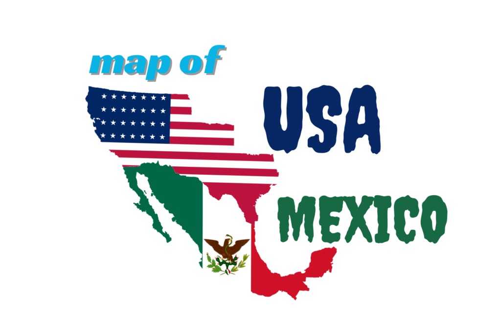 map of usa and mexico