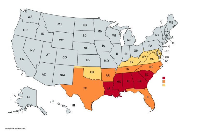 Map Of Southern USA Best Routes For Road Trips 2025 The South And Deep South 768x510