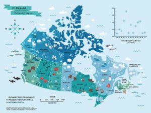 map of usa and canada