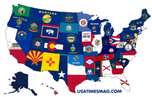 USA Flag Map